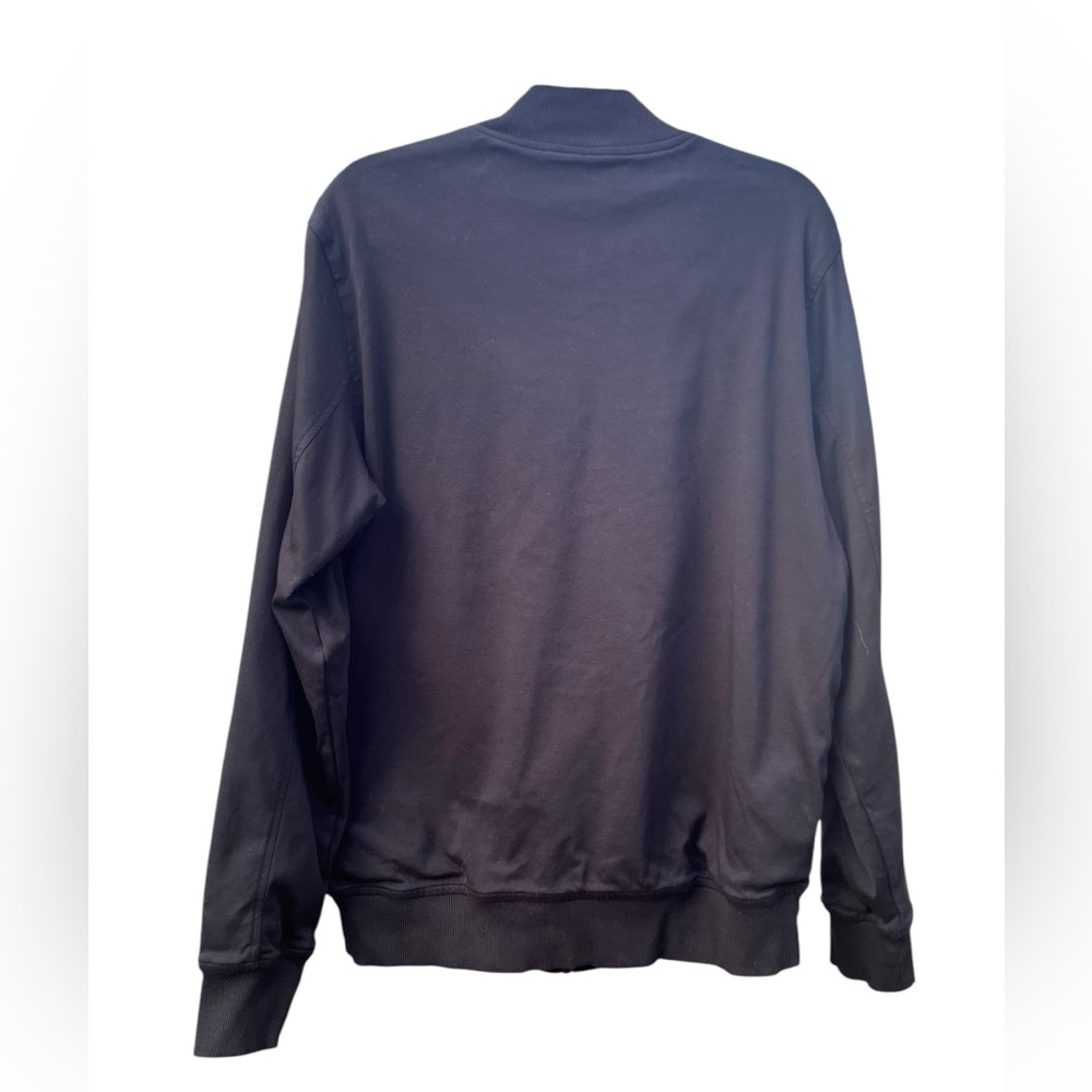 Banana Republic Factory Cotton Luxe Touch Black Bomber Jacket Men’s Medium - Picture 3 of 7